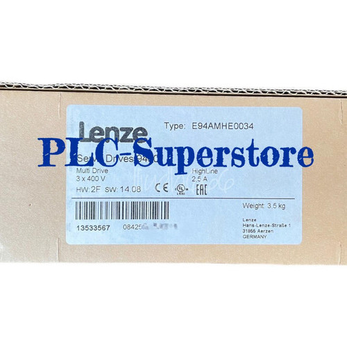 New Lenze E94amhe0034 Servo Drive