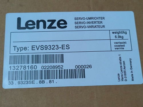 Lenze Evs9323-es Servo Driver Inverter - High Performance