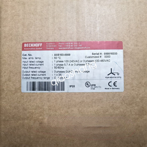 1PCS Beckhoff Ax5103-0000 Servo Driver - Efficient Motion Control