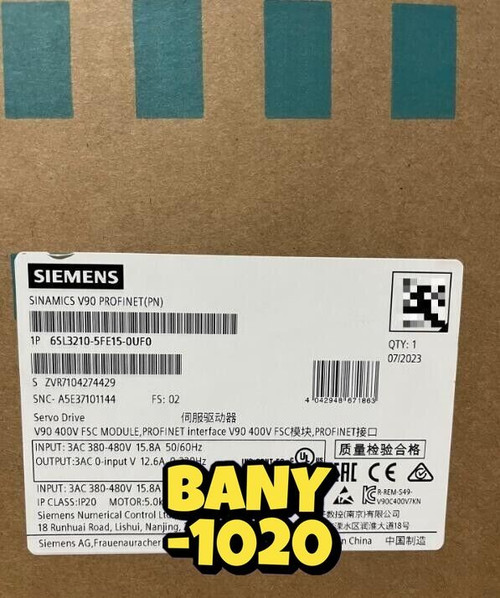 Siemens Sinamics V90 6sl3210-5fe15-0uf0 - Input Voltage Drive