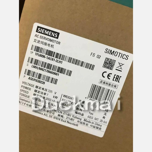 1pc Siemens 1fl6096-1ac61-2lh1 Simotics Motor