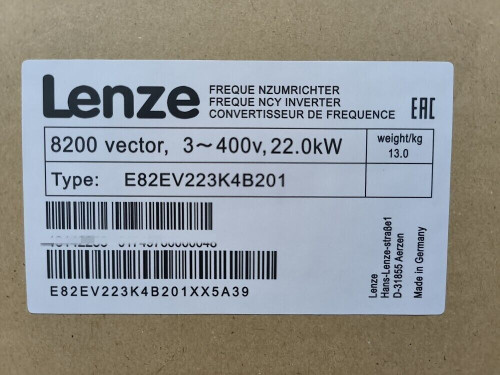 Lenze E82ev223k4b201 Inverter 8200 Vector 22.0kw