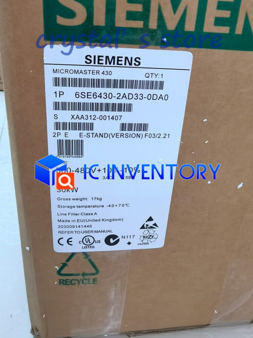 1PCS Siemens 6se6430-2ad33-0da0 - Industrial Drive Module - New
