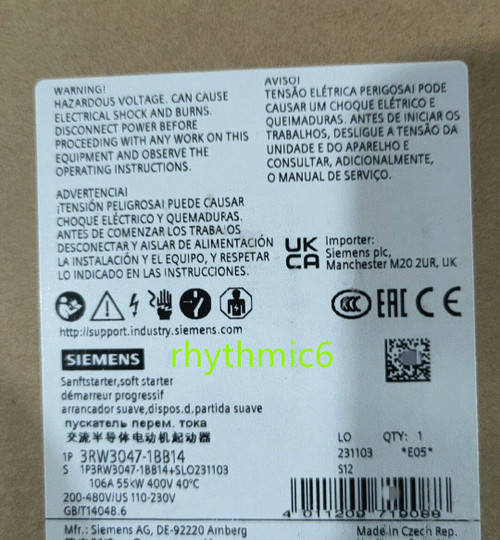 Brand 3rw3047-1bb14 Soft Starter - New Open Box