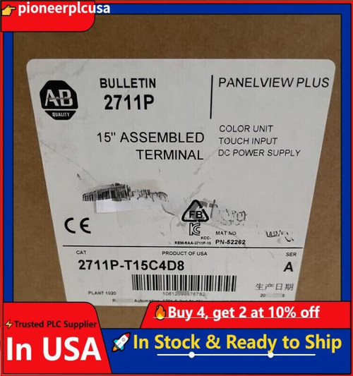 New Allen-bradley 2711p-t15c4d8 Panelview Plus 6 Touchscreen Display