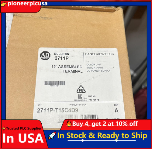 Surplus Allen-bradley Panelview Plus 6 1500 15-in Color Terminal 2711p-t15c4d9/a