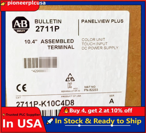 NEW 10.4 Inch Allen-bradley 2711p-k10c4d8 Panelview Plus Terminal