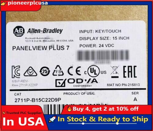 New Allen-bradley 2711p-b15c22d9p Panelview Plus 7 Graphic Terminal