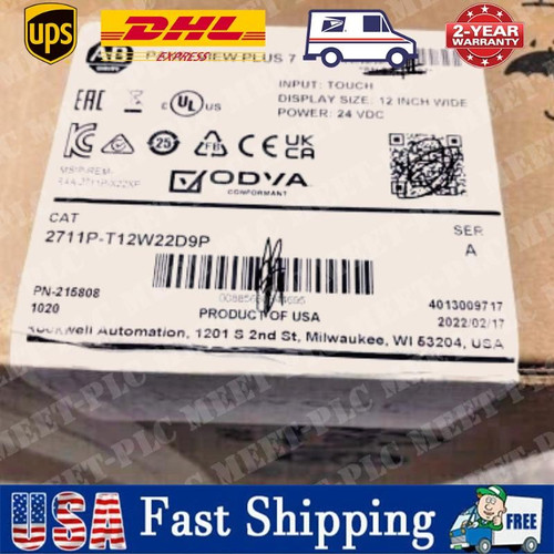 New Allen-bradley 2711p-t12w22d9p Panelview Plus 7 Color Touch Display