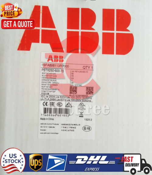 New Abb Pstx250-600-70 Soft Starter 250a 600v