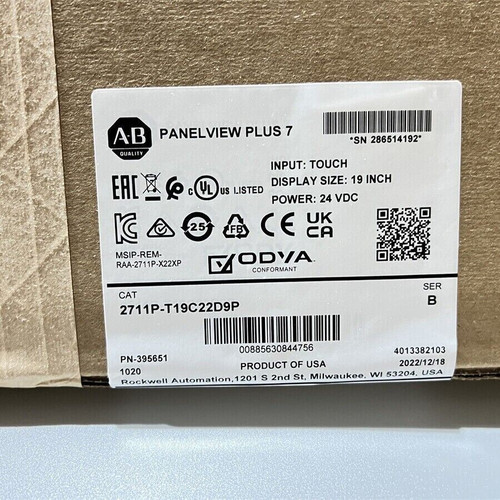 New Allen-bradley 2711p-t19c22d9p Panelview Plus 7 Touch Panel