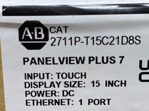 Allen-bradley 2711p-t15c21d8s Panelview Plus 7 Touchscreen