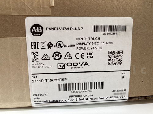 New Allen-bradley 2711p-t15c22d9p Panelview Plus 7 Graphic Terminal