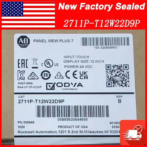 New Ab Panelview Plus 7 Touch 12" 2711p-t12w22d9p