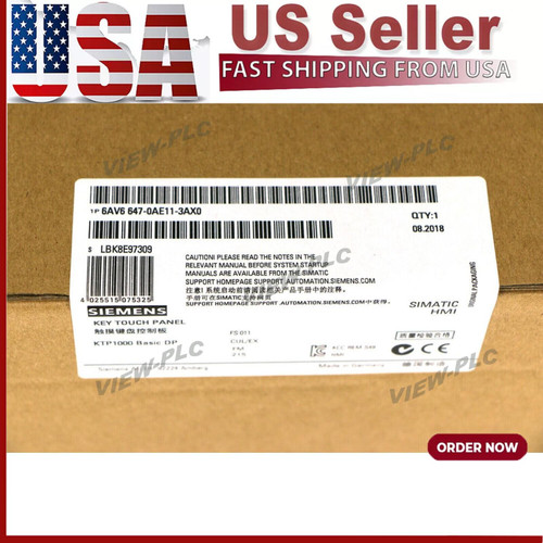 New Siemens 6av6647-0ae11-3ax0 Simatic Hmi Ktp1000