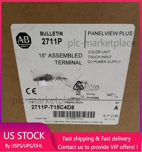 New Allen Bradley 2711p-t15c4d8 Panelview Plus 6 15" Touchscreen