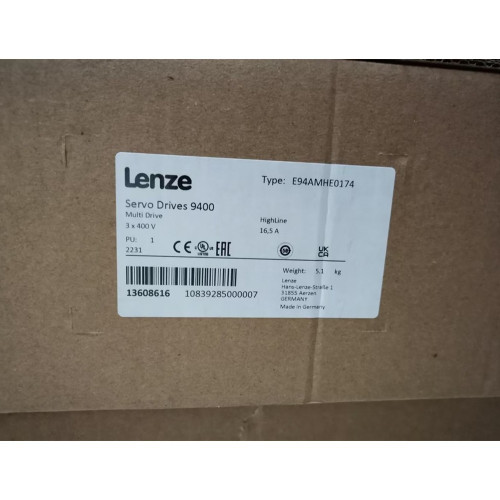 Lenze E94amhe0174 Servo Drive Series 9400 - New Sealed