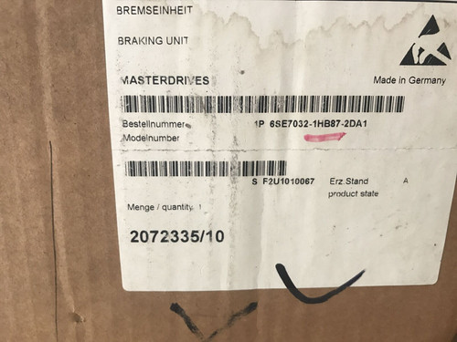 New Siemens 6se7032-1hb87-2da1 Plc Controller
