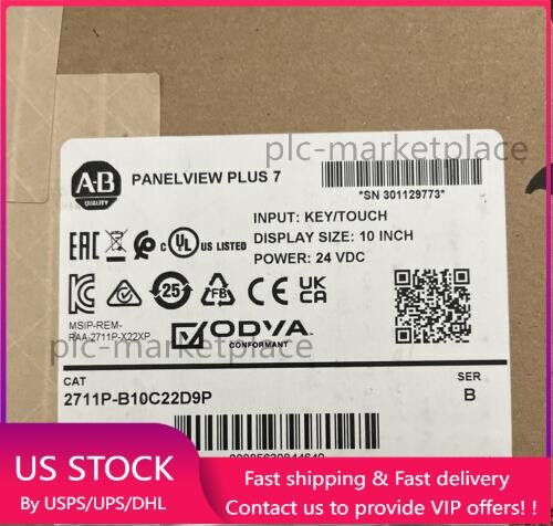 New Ab 2711p-b10c22d9p Panelview Plus 7 Terminal 10-in Display