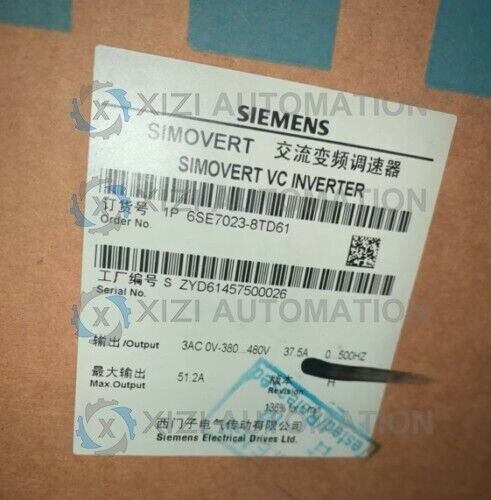 Siemens Simovert Vc Converter 6se7023-8td61 Ipcs Industrial Equipment