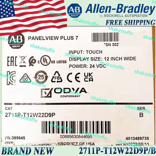 Brand Allen-bradley 2711p-t12w22d9p Panelview Plus 7 Color Touchscreen
