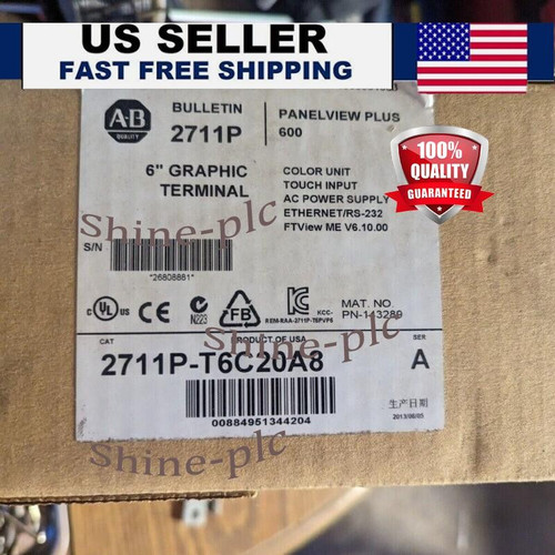 Ab 2711p-t6c20a8 Panelview Plus 600 Hmi Touchscreen