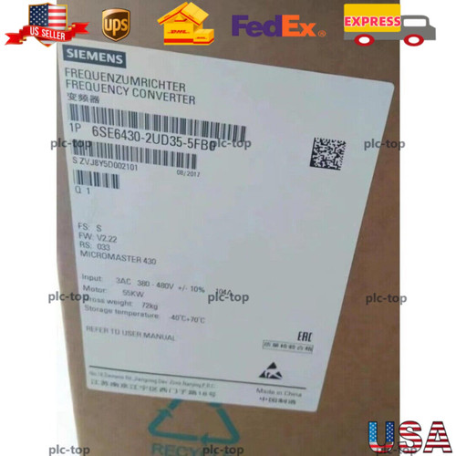 New Siemens 6se6430-2ud35-5fb0 Micromaster430 Drive Without Filter
