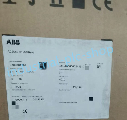 Abb Acs550-01-38a-4 Frequency Converter - Reliable Power Control