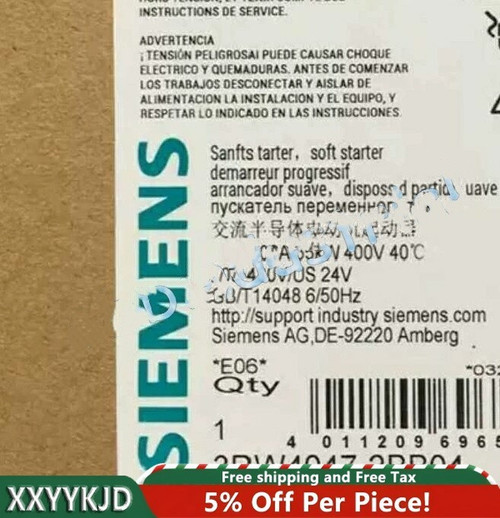 Siemens 3rw4047-2bb04 Sirius Soft Starter - Efficient Motor Control