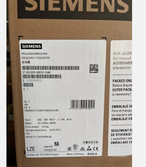 Siemens 6sl3225-0be33-7ua0 Frequency Converter - Industrial Use