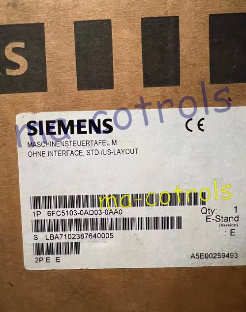 Siemens 6fc5103-0ad03-0aa0 Operating Panel for Sinumerik 840c/840ce