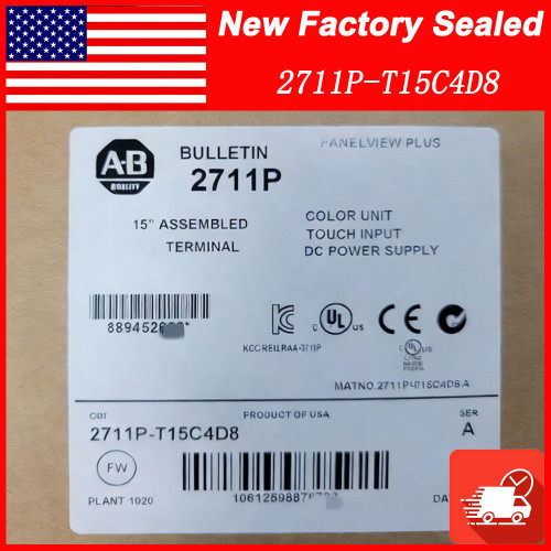 New Ab 2711p-t15c4d8 Panelview Plus 6 1500 Touch Color 15" Display