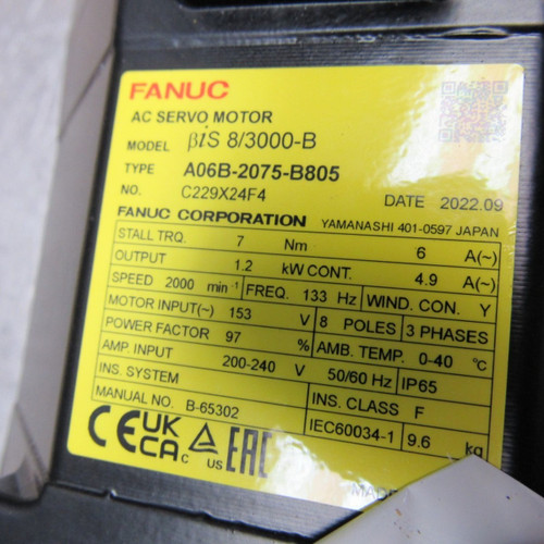 1PC Fanuc A06b-2075-b805 Servo Motor Industrial Equipment