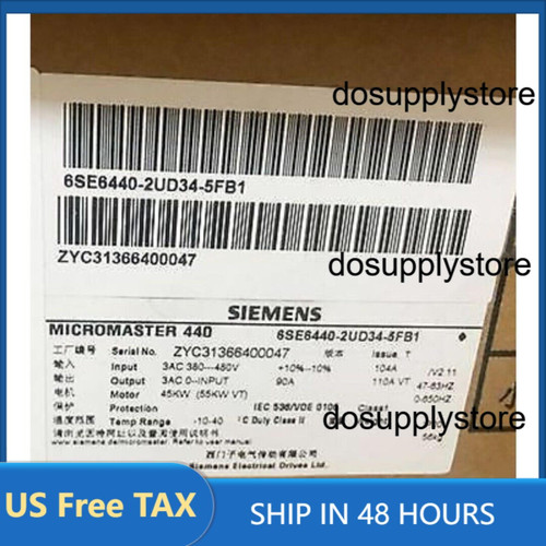 New Siemens Micromaster440 6se6440-2ud34-5fb1 Inverter - Versatile Drive