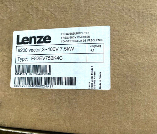 Lenze E82ev752k4c 8200 Vector Inverter 7.5kw