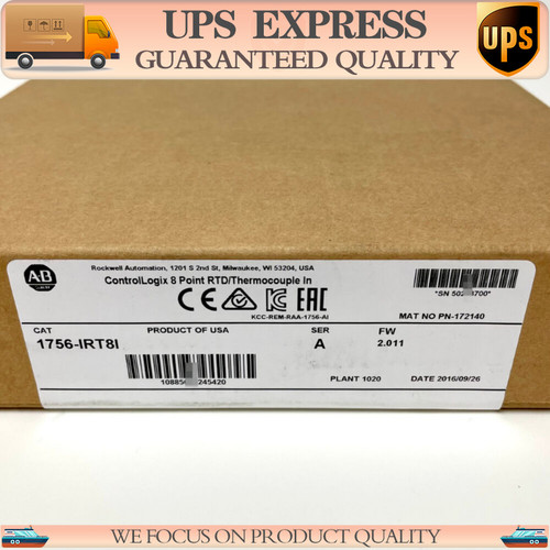 Ab 1756-irt8i Thermocouple Module - New Industrial Component