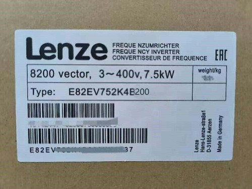 Lenze E82ev752k4b200 7.5kw Inverter 8200 Vector