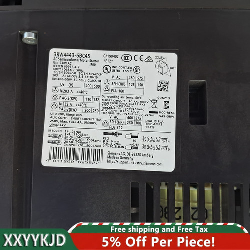 Siemens 3rw4443-6bc45 Sirius Soft Starter