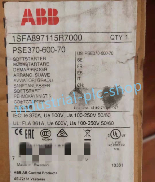 Abb Pse370-600-70 Soft Start - Industrial Motor Control