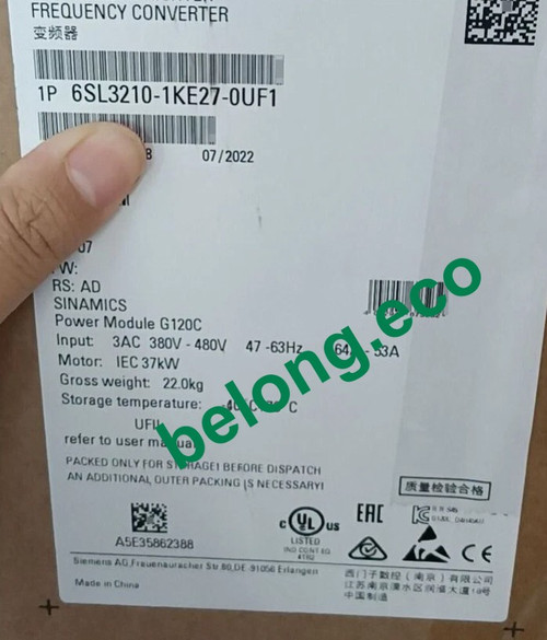 Siemens 6sl3210-1ph24-2ul0 Frequency Converter - Efficient Power Control
