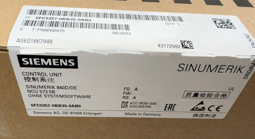 Siemens 6fc5357-0bb35-0ab0 Sinumerik 840d/en