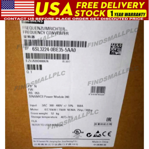 New Siemens G120 Pm240 Power Module 6sl3224-0be35-5aa0