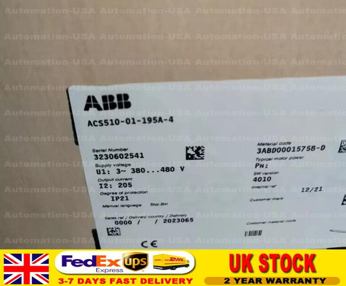 1PCS Abb Acs510-01-195a-4 Frequency Converter - No Keypad