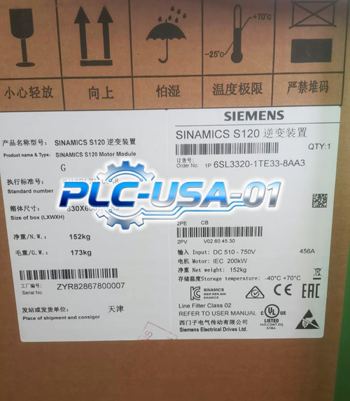 1PCS Siemens 6sl3320-1te33-8aa3 Single Motor Module for Automation