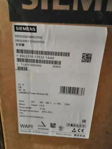 Siemens 6sl3310-1te32-1aa0 S120 Converter Power Module