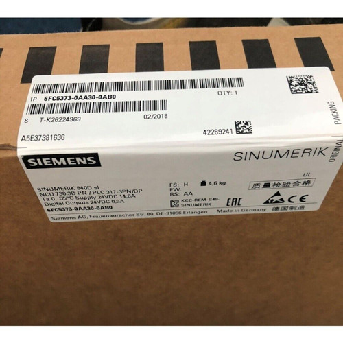 New Siemens 6fc5 373-0aa30-0ab0 Ac Drive