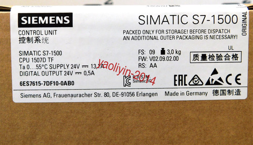 Siemens Simatic S7-1500 6es7615-7df10-0ab0 Cpu Control Unit