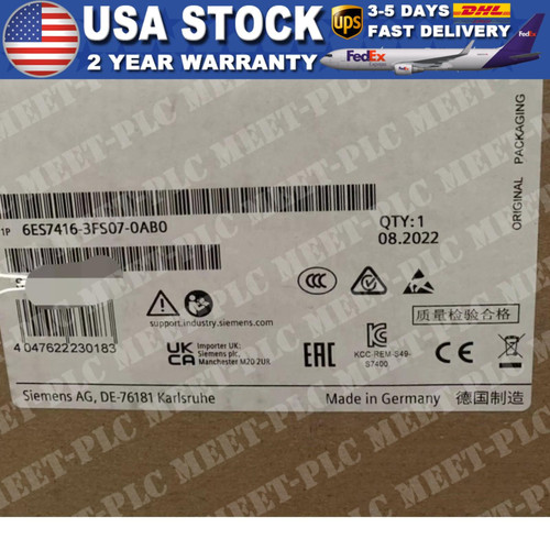 Siemens 6es7416-3fs07-0ab0 Cpu416f-3 Module - New