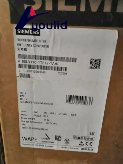 Siemens Sinamics S120 Power Module 6sl3310-1te32-1aa0