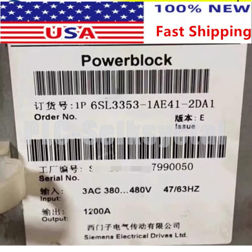 New Siemens 6sl3353-1ae41-2da1 Replacement Power Block 1200a